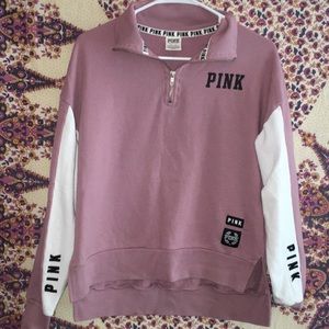 VS Pink Mauve quarter zip